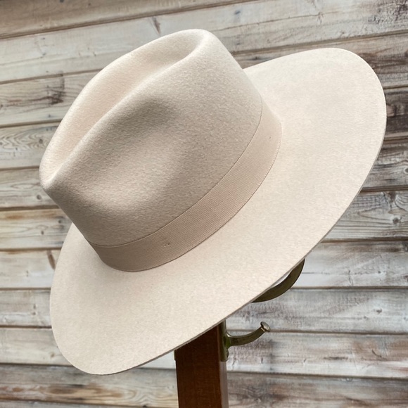 Wyeth Wool Felt Rancher Hat Adjustable Rib… - Picture 2 of 5